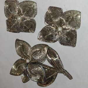 Women's Germany Stamped Brooch and Earrings Bundle